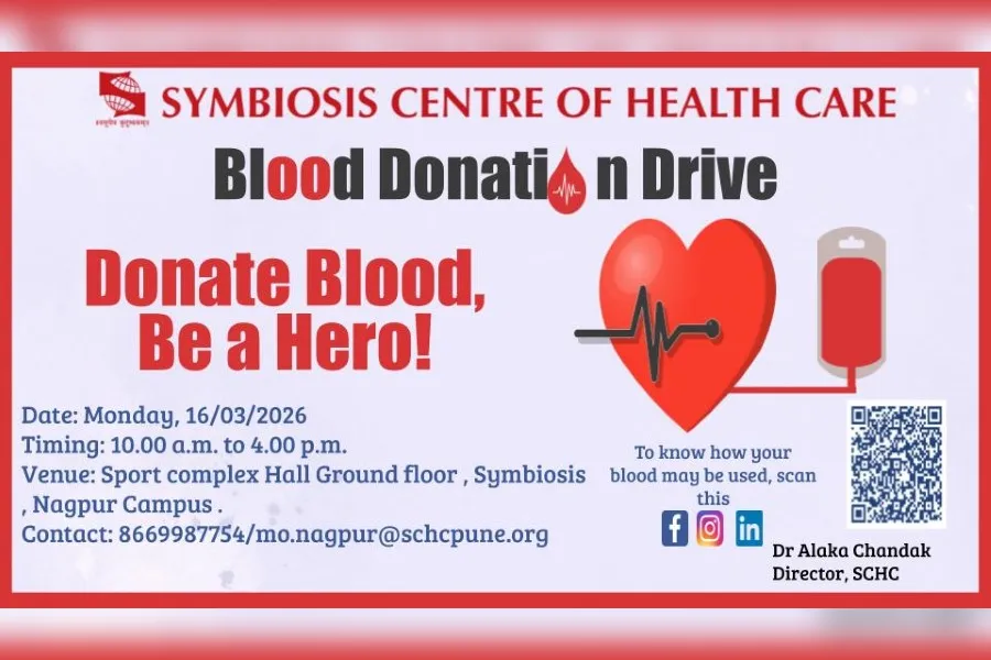 Blood Donation Drive at Symbiosis Nagpur Campus on 16th March 2026